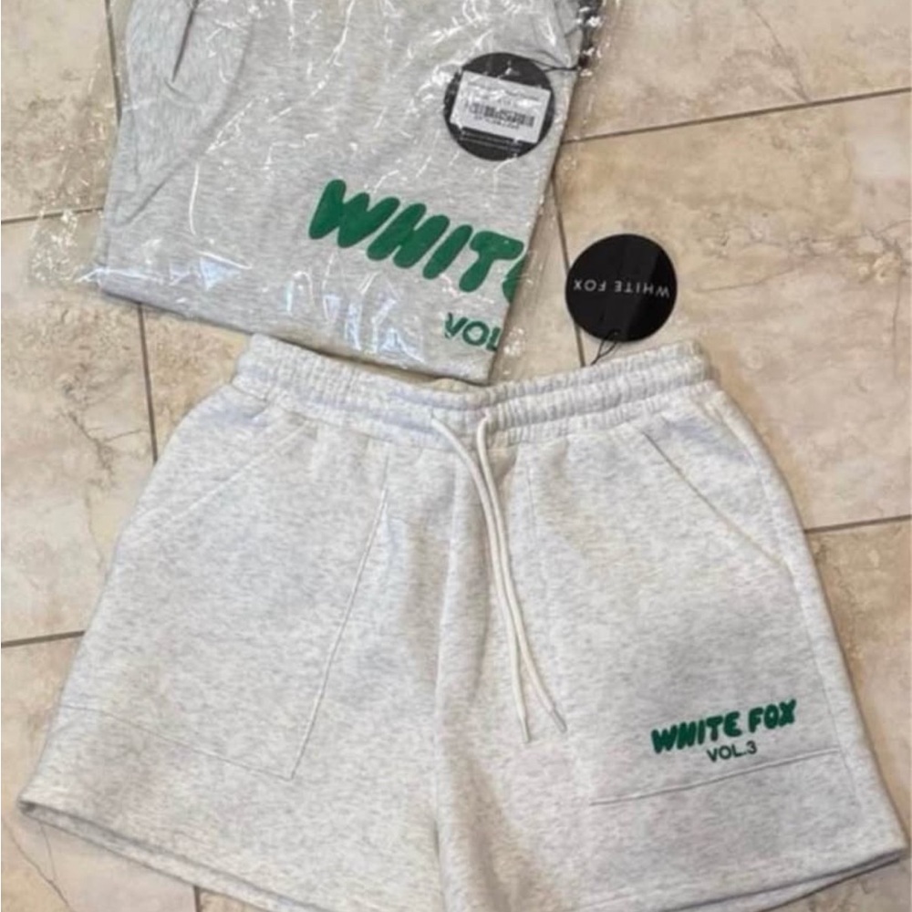 White fox shirt set New!-